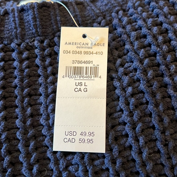 American Eagle Navy Blue Soft Knit Sweater - Picture 11 of 12